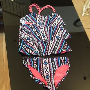 Aztec patterned tankini from Justice size 10